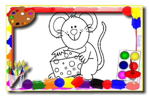 Cartoon coloring book for children